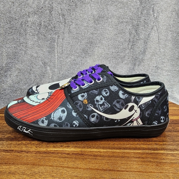 Bradford Exchange Nightmare Before Christmas Shoes Women's 7.5 Jack Sally Casual - Picture 3 of 12